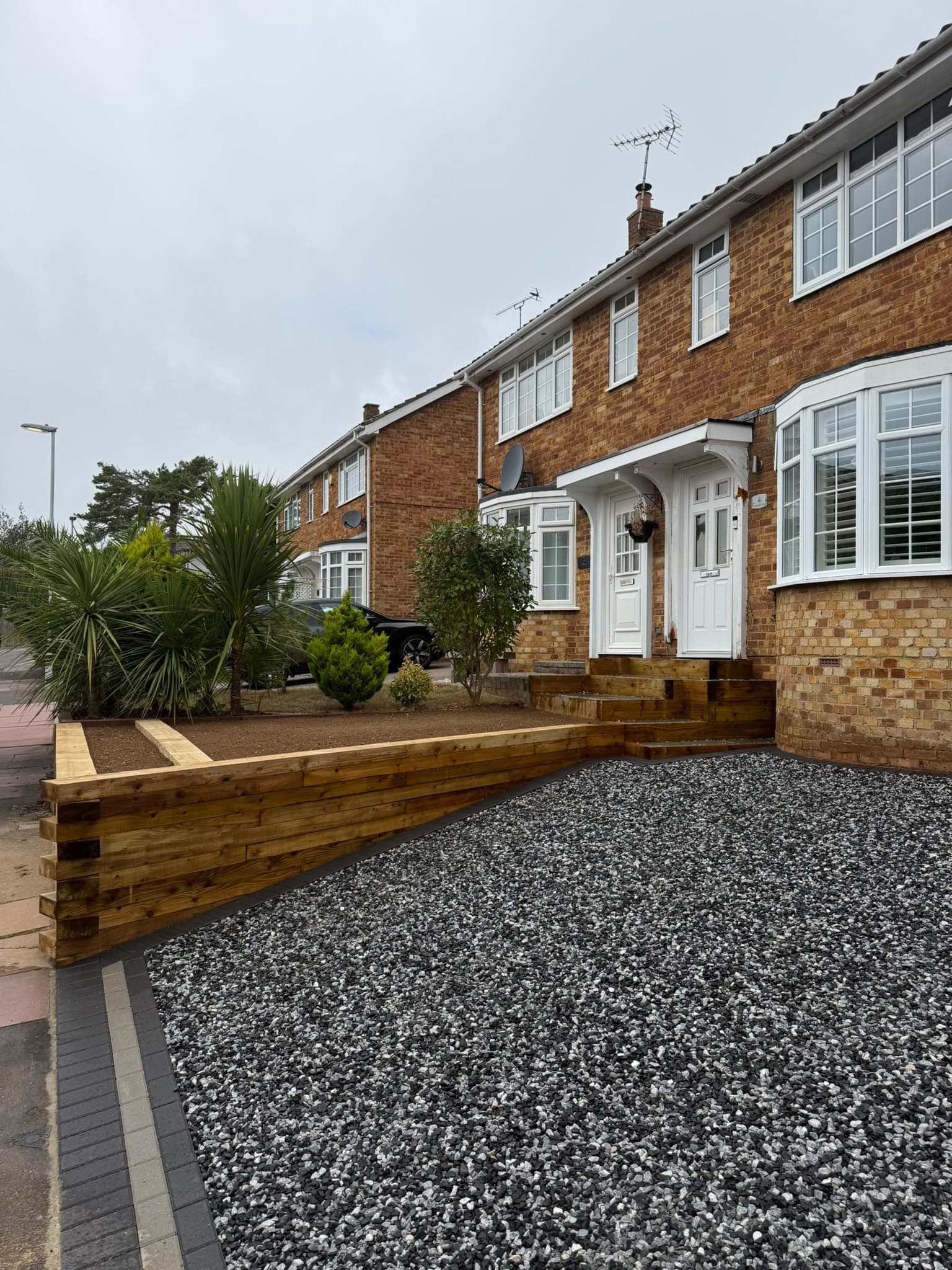 Timber sleeper raised bed